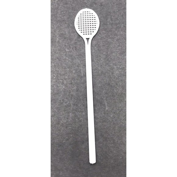 Lot of 20 Zoo Piks Plastic White Tennis Racket Swizzle Sticks - Picture 2 of 3